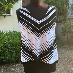 White House Black Market Chevron Striped Tank Top